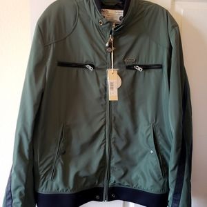 Men's Military Green Moto Jacket